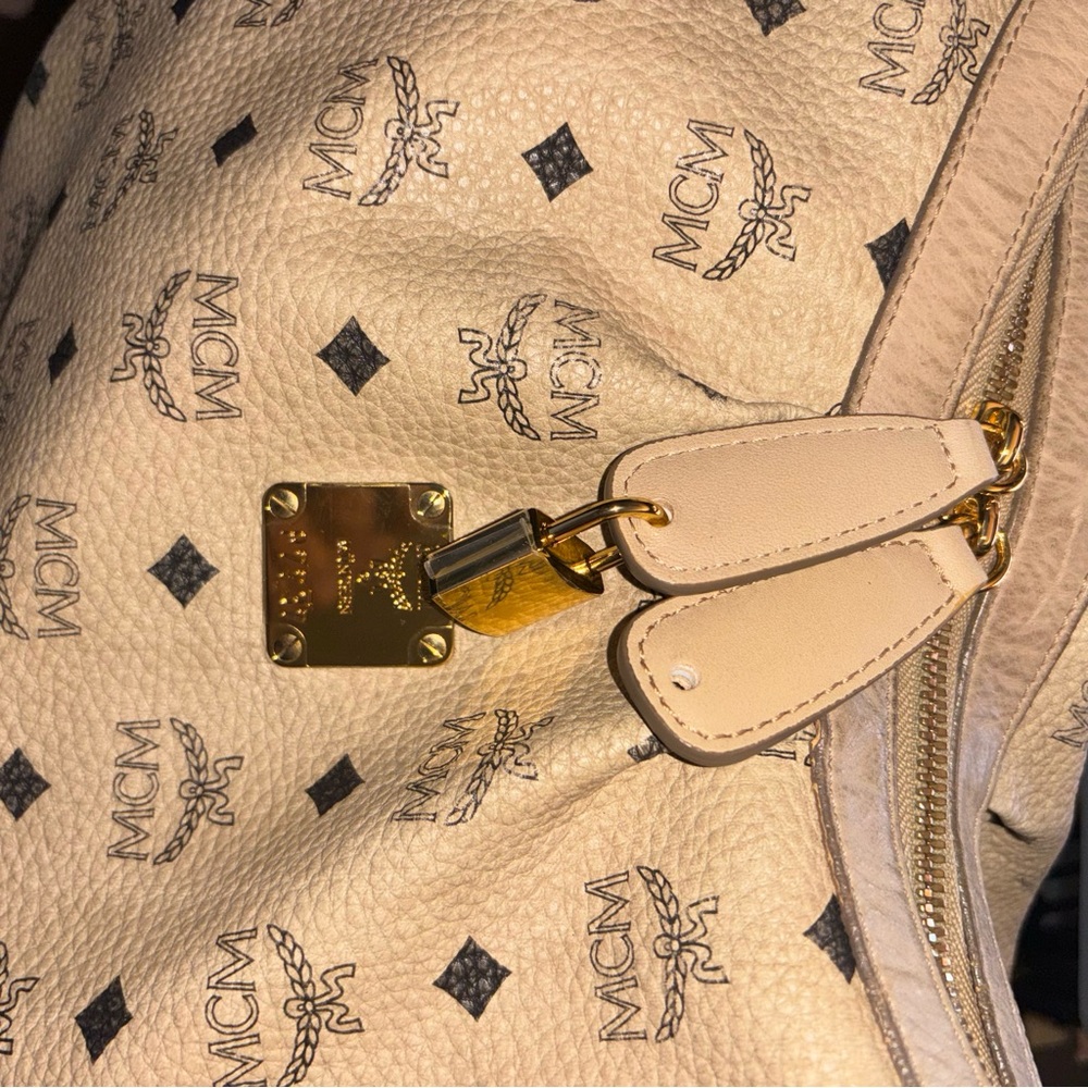 MCM Tan Monogram Hobo Bag - Picture 5 of 8